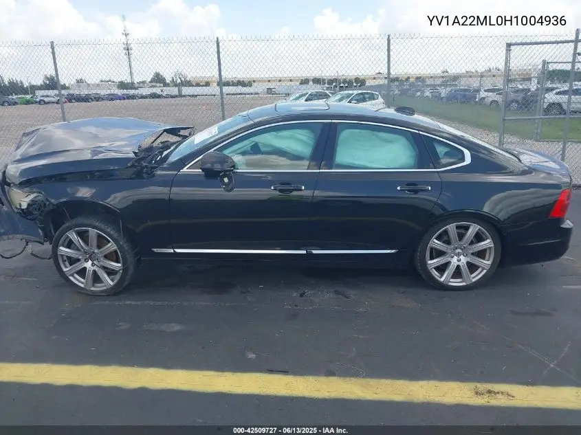 2017 Volvo S90 T6 Inscription VIN: YV1A22ML0H1004936 Lot: 42509727