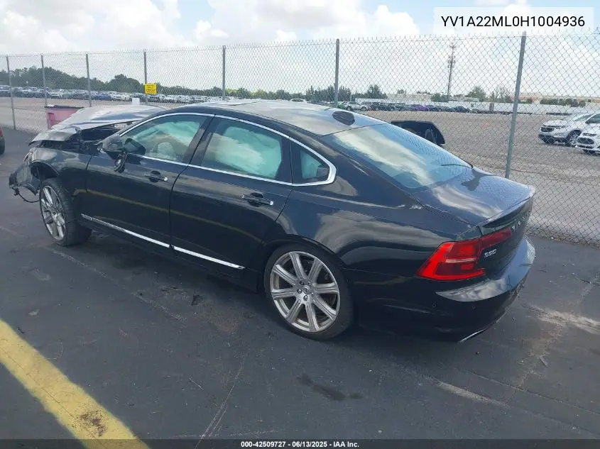 2017 Volvo S90 T6 Inscription VIN: YV1A22ML0H1004936 Lot: 42509727
