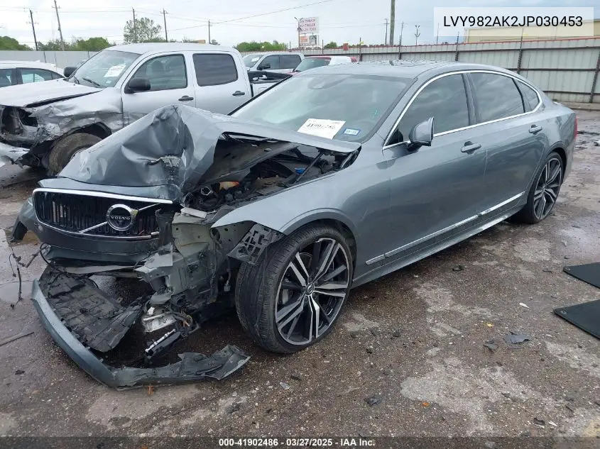 2018 Volvo S90 T5 Momentum VIN: LVY982AK2JP030453 Lot: 41902486