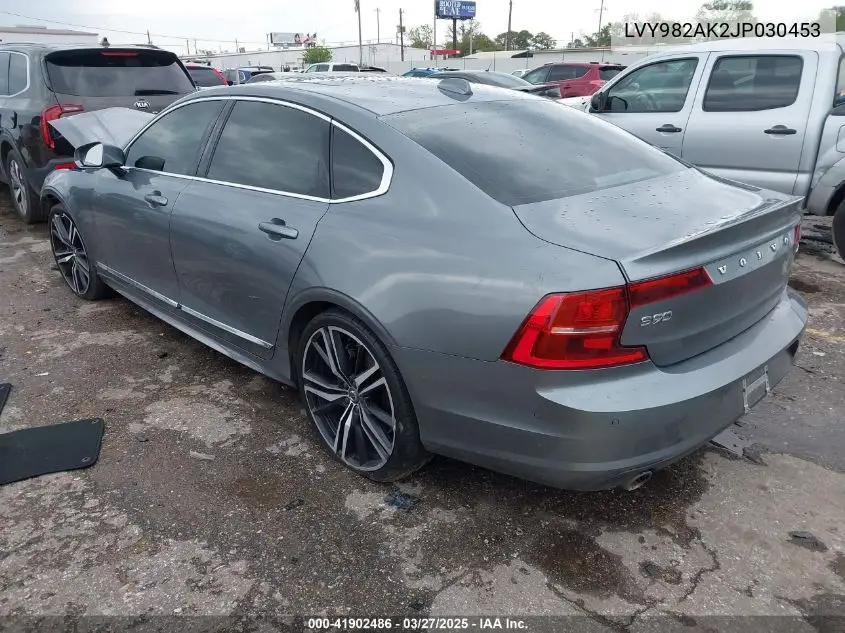 2018 Volvo S90 T5 Momentum VIN: LVY982AK2JP030453 Lot: 41902486