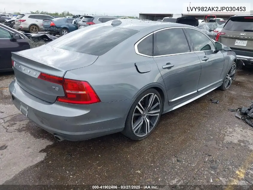 2018 Volvo S90 T5 Momentum VIN: LVY982AK2JP030453 Lot: 41902486