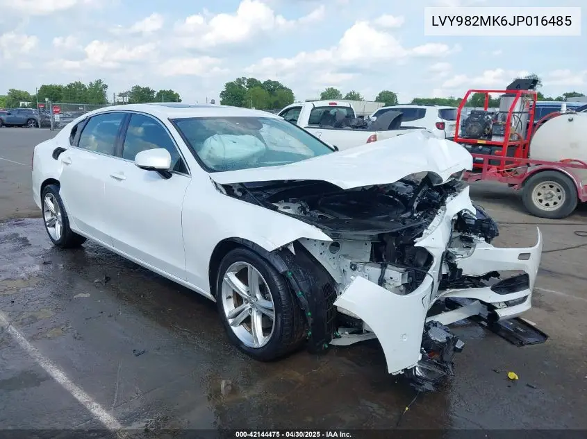 2018 Volvo S90 T5 Momentum VIN: LVY982MK6JP016485 Lot: 42144475