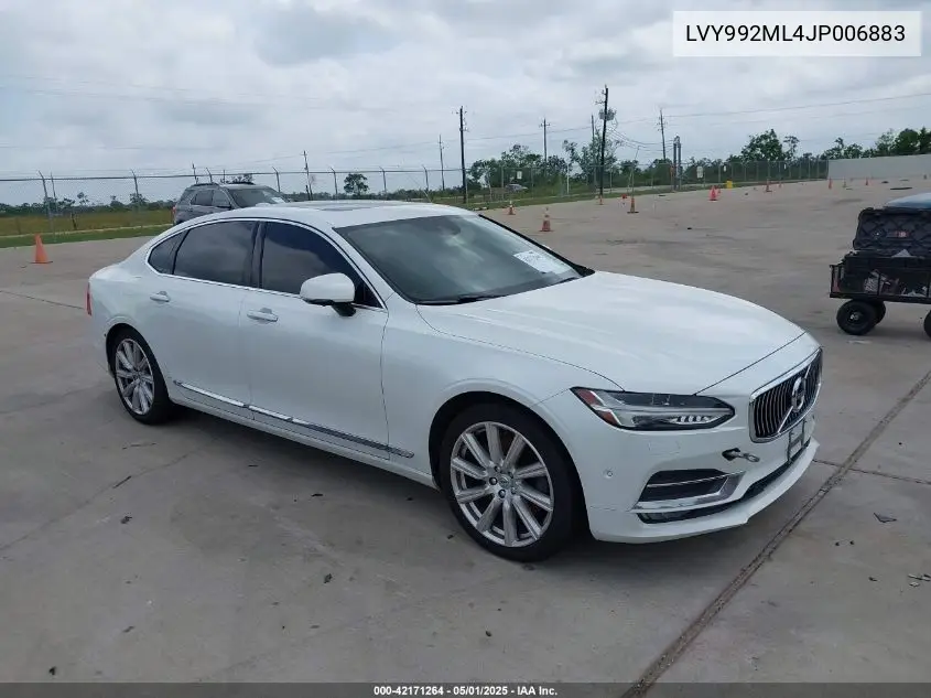 2018 Volvo S90 T6 Inscription VIN: LVY992ML4JP006883 Lot: 42171264