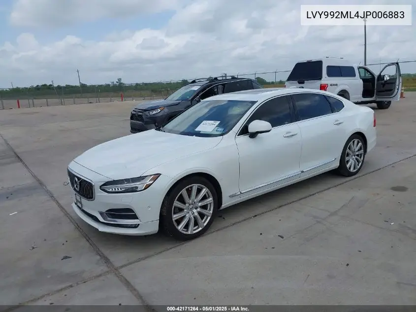 2018 Volvo S90 T6 Inscription VIN: LVY992ML4JP006883 Lot: 42171264