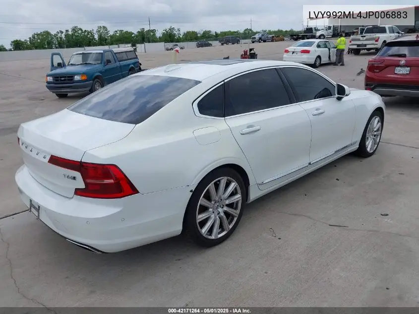 2018 Volvo S90 T6 Inscription VIN: LVY992ML4JP006883 Lot: 42171264