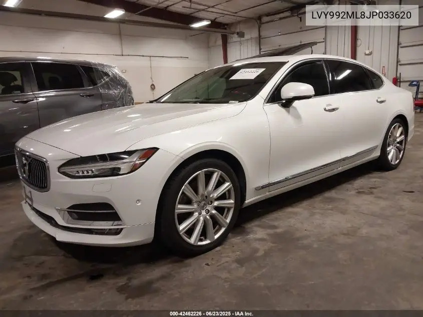 2018 Volvo S90 T6 Inscription VIN: LVY992ML8JP033620 Lot: 42462226