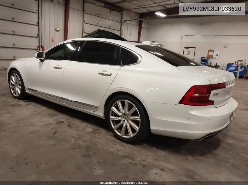 2018 Volvo S90 T6 Inscription VIN: LVY992ML8JP033620 Lot: 42462226