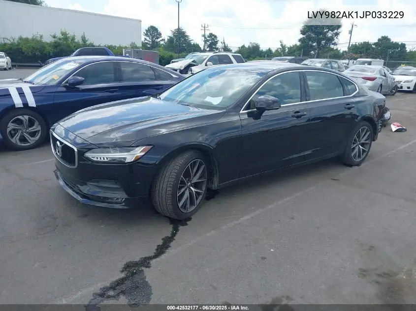 2018 Volvo S90 T5 Momentum VIN: LVY982AK1JP033229 Lot: 42532177