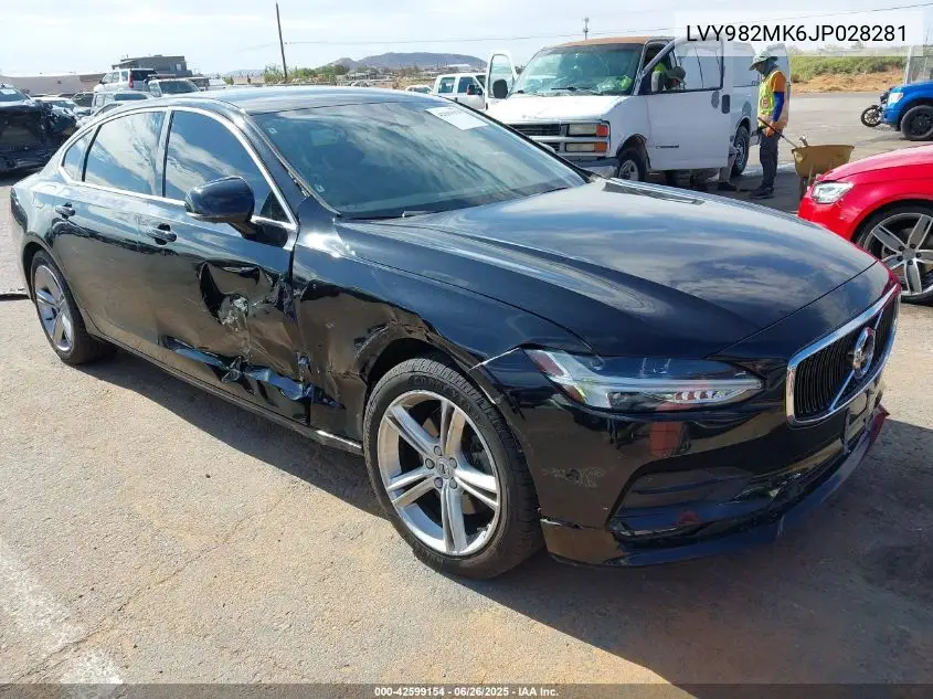 2018 Volvo S90 T5 Momentum VIN: LVY982MK6JP028281 Lot: 42599154