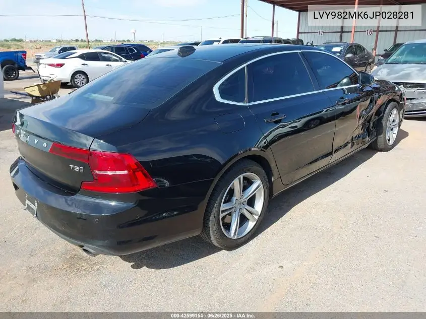 2018 Volvo S90 T5 Momentum VIN: LVY982MK6JP028281 Lot: 42599154