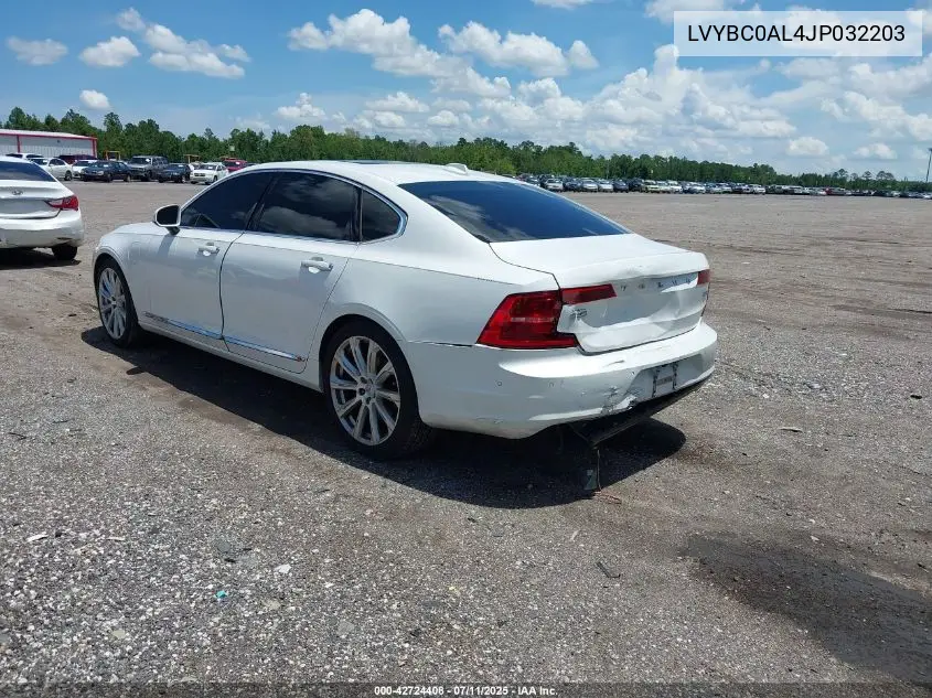 2018 Volvo S90 Hybrid T8 Inscription VIN: LVYBC0AL4JP032203 Lot: 42724408