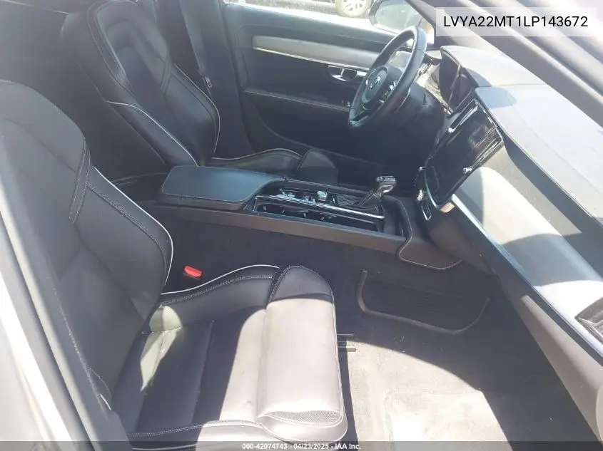 2020 Volvo S90 T6 R-Design VIN: LVYA22MT1LP143672 Lot: 42074743