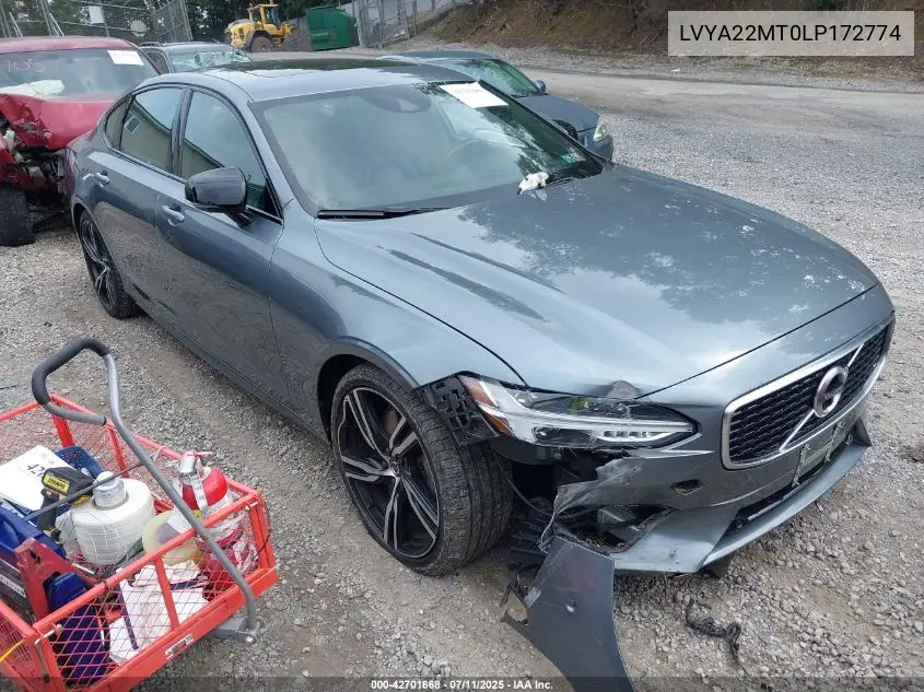 2020 Volvo S90 T6 R-Design VIN: LVYA22MT0LP172774 Lot: 42701668