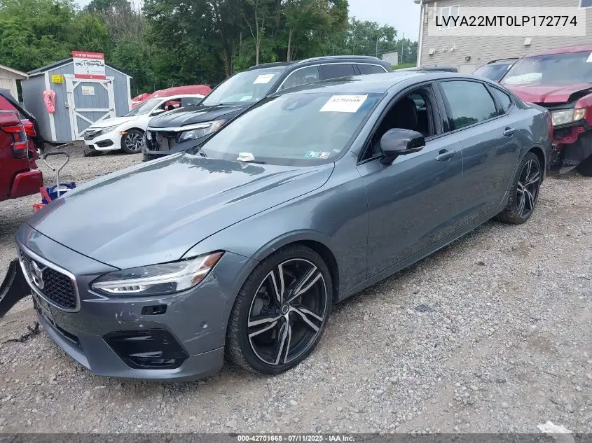 2020 Volvo S90 T6 R-Design VIN: LVYA22MT0LP172774 Lot: 42701668