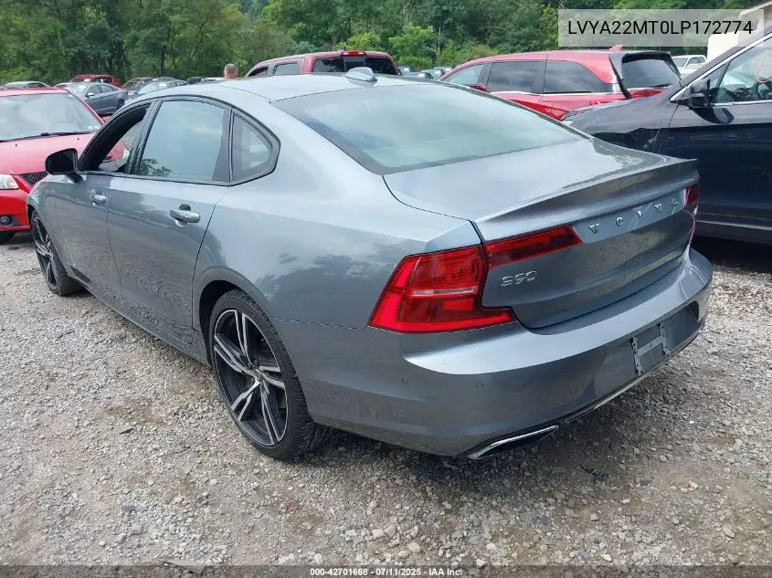 2020 Volvo S90 T6 R-Design VIN: LVYA22MT0LP172774 Lot: 42701668