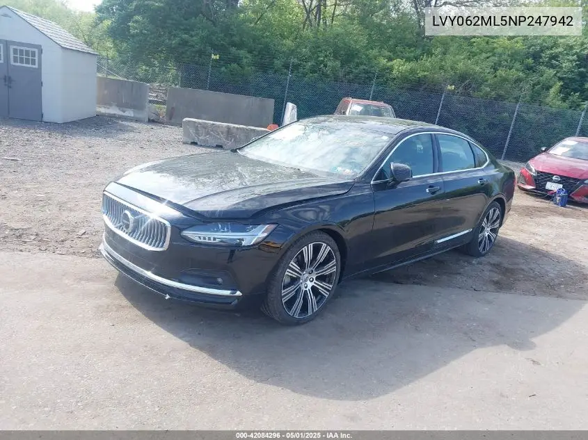 2022 Volvo S90 B6 Inscription VIN: LVY062ML5NP247942 Lot: 42084296