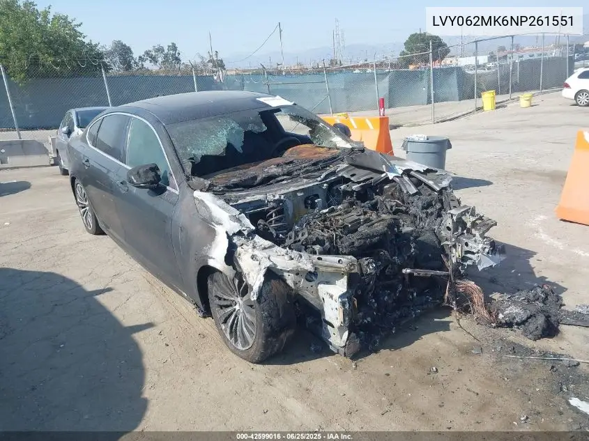 2022 Volvo S90 B6 Momentum VIN: LVY062MK6NP261551 Lot: 42599016