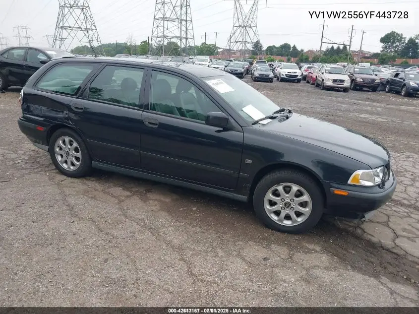 2000 Volvo V40 A/As VIN: YV1VW2556YF443728 Lot: 42617167