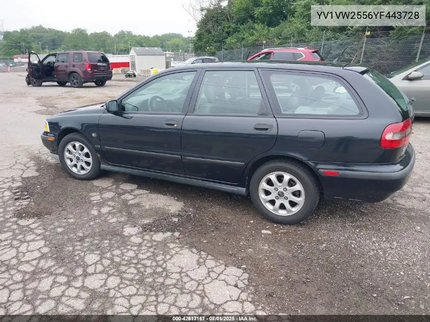 2000 Volvo V40 A/As VIN: YV1VW2556YF443728 Lot: 42617167