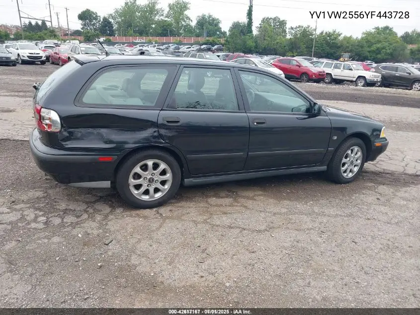2000 Volvo V40 A/As VIN: YV1VW2556YF443728 Lot: 42617167