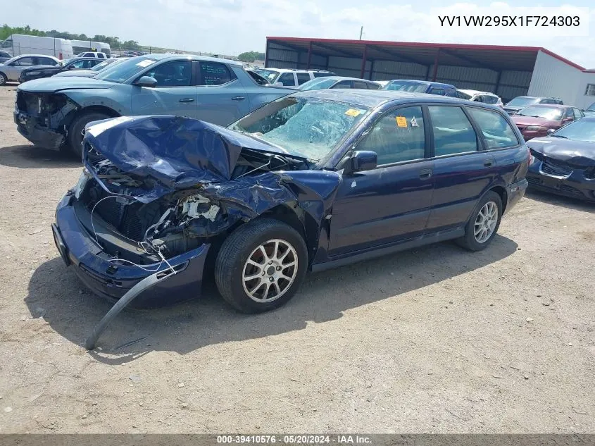 2001 Volvo V40 A/A Sr/Sport Edition VIN: YV1VW295X1F724303 Lot: 39410576