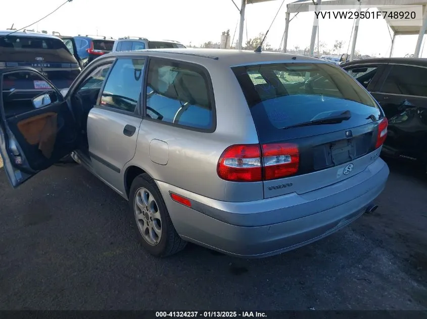 2001 Volvo V40 A/Sport Edition VIN: YV1VW29501F748920 Lot: 41324237