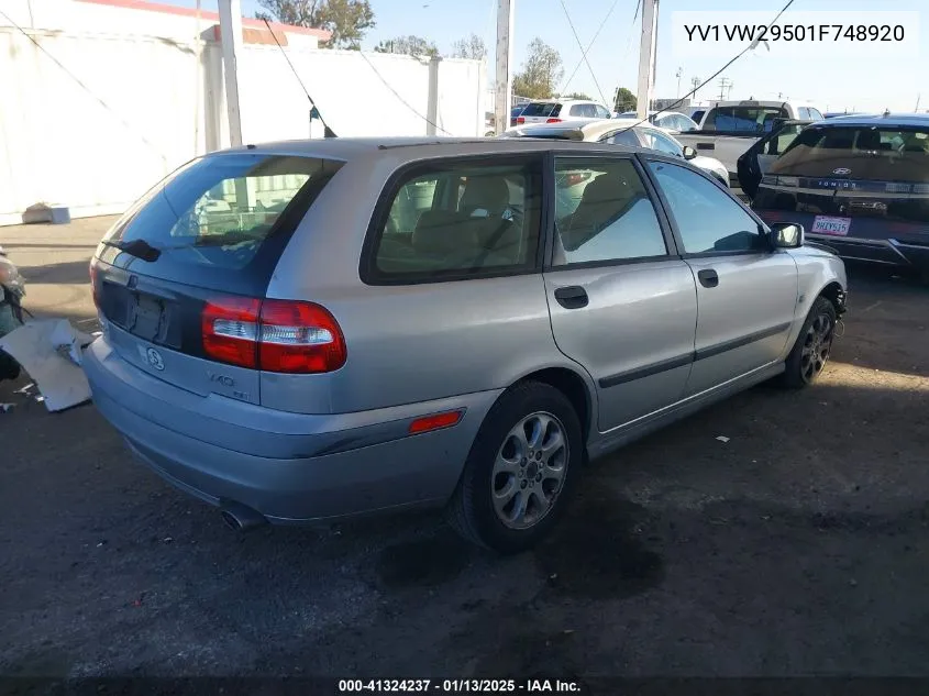 2001 Volvo V40 A/Sport Edition VIN: YV1VW29501F748920 Lot: 41324237