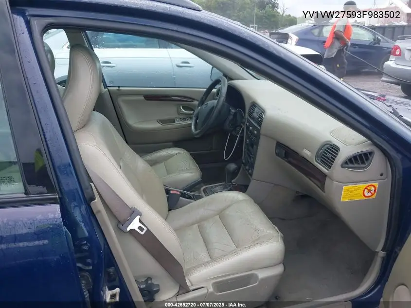 2003 Volvo V40 A VIN: YV1VW27593F983502 Lot: 42652720