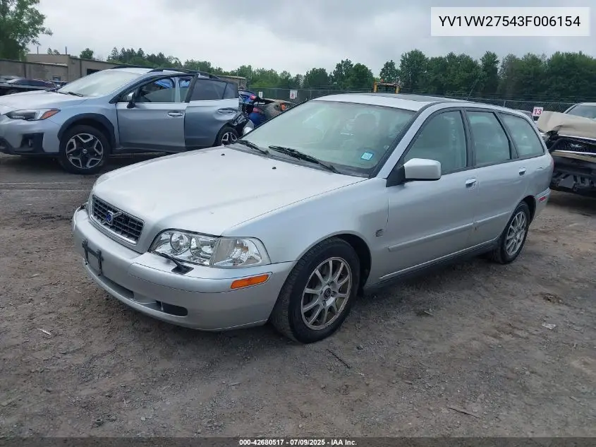 2003 Volvo V40 A VIN: YV1VW27543F006154 Lot: 42680517