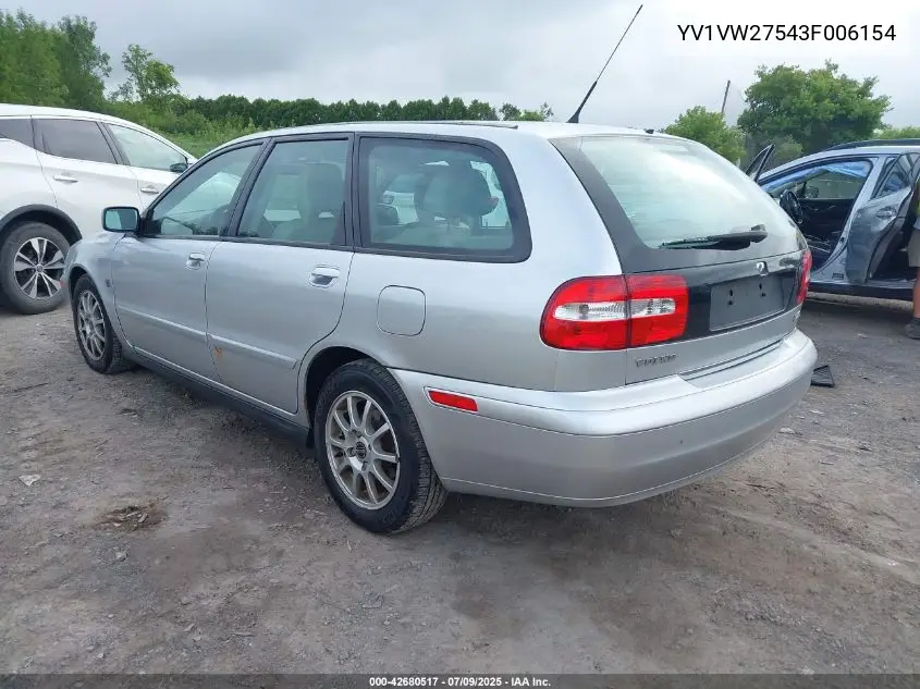 2003 Volvo V40 A VIN: YV1VW27543F006154 Lot: 42680517