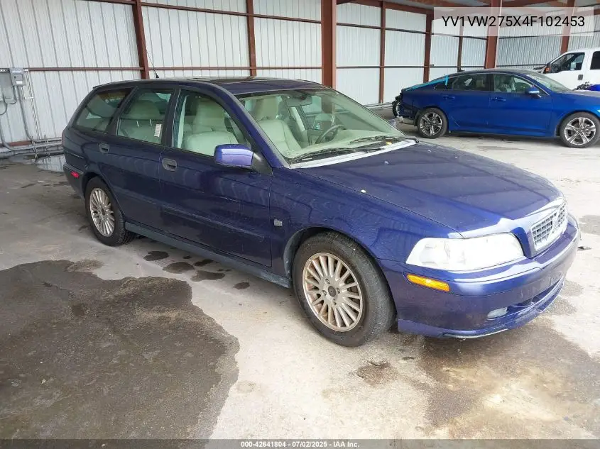 2004 Volvo V40 A/Lse VIN: YV1VW275X4F102453 Lot: 42641804