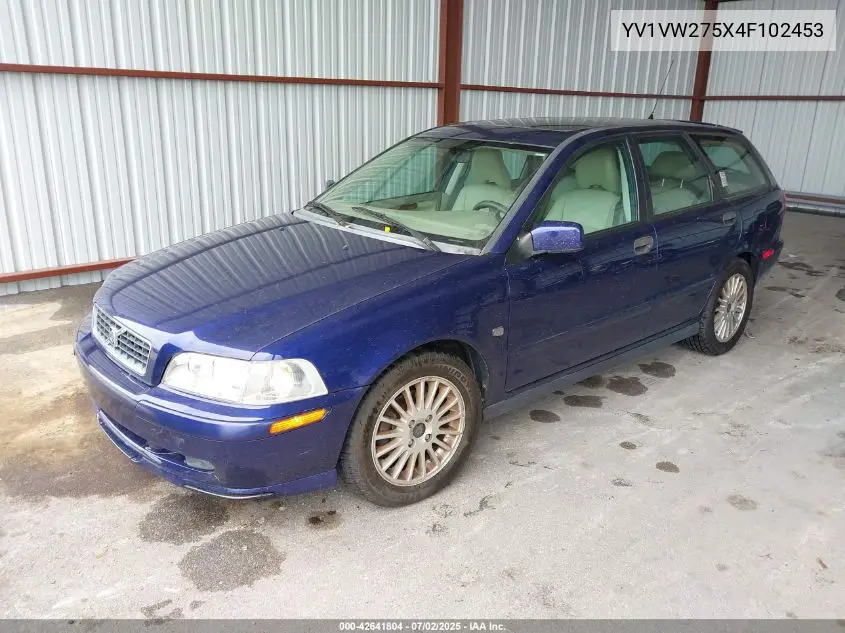 2004 Volvo V40 A/Lse VIN: YV1VW275X4F102453 Lot: 42641804