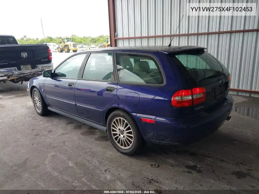 2004 Volvo V40 A/Lse VIN: YV1VW275X4F102453 Lot: 42641804