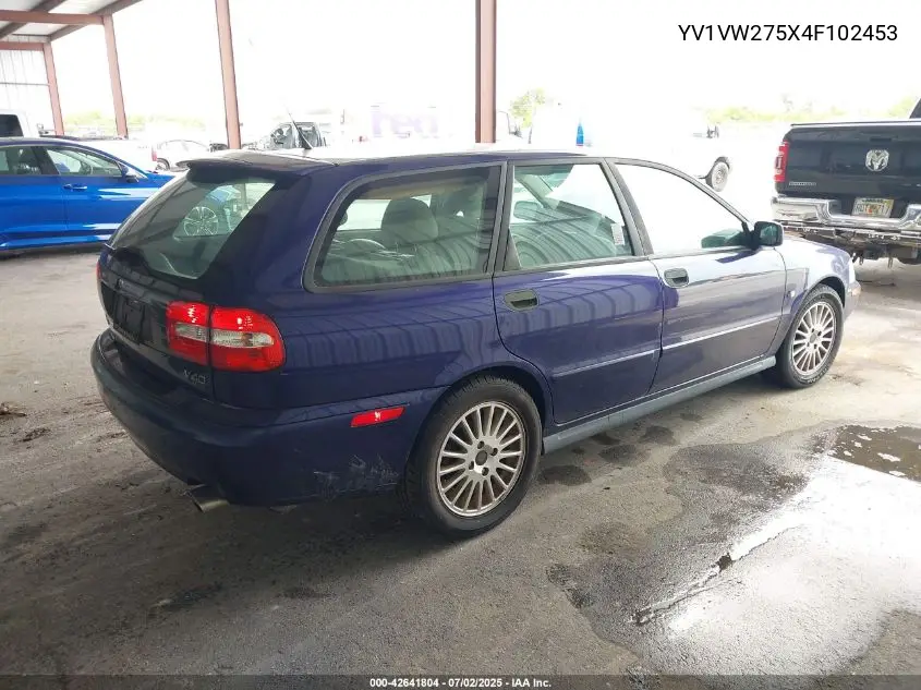 2004 Volvo V40 A/Lse VIN: YV1VW275X4F102453 Lot: 42641804