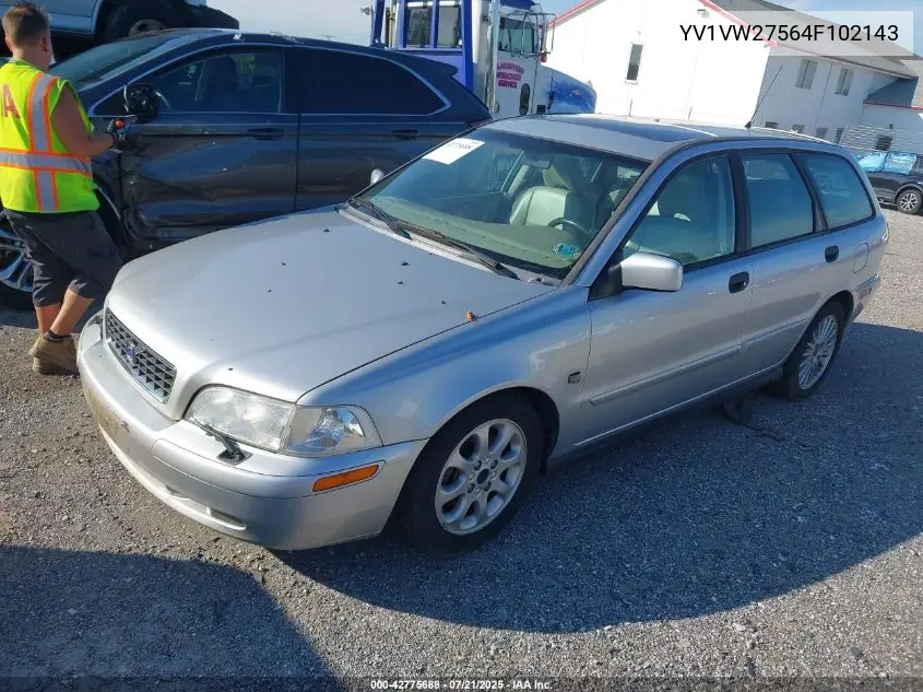 2004 Volvo V40 A/Lse VIN: YV1VW27564F102143 Lot: 42775688