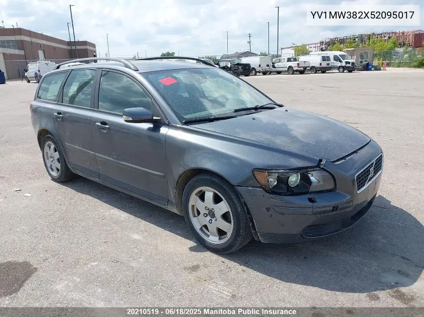 2005 Volvo V50 2.4I VIN: YV1MW382X52095017 Lot: 20210519