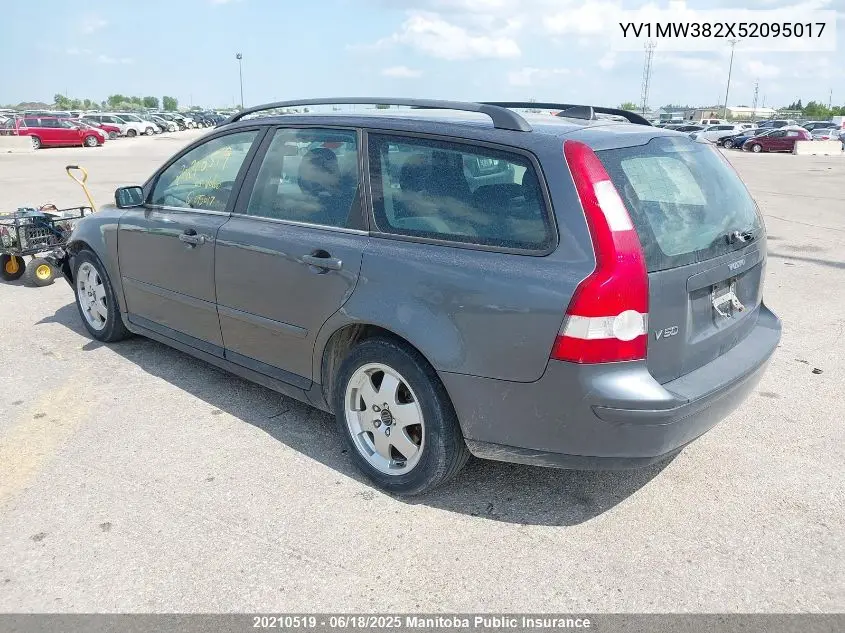 2005 Volvo V50 2.4I VIN: YV1MW382X52095017 Lot: 20210519