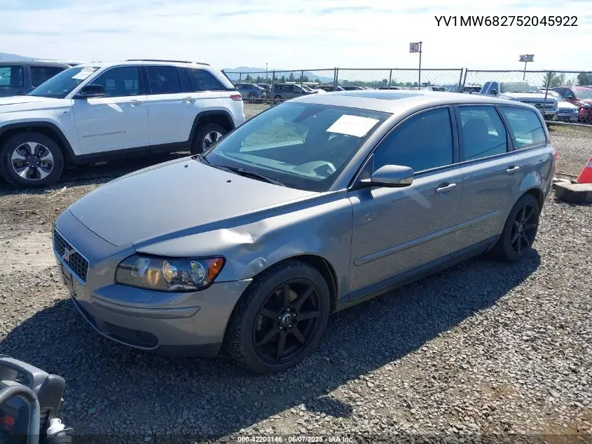 2005 Volvo V50 T5 VIN: YV1MW682752045922 Lot: 42203146