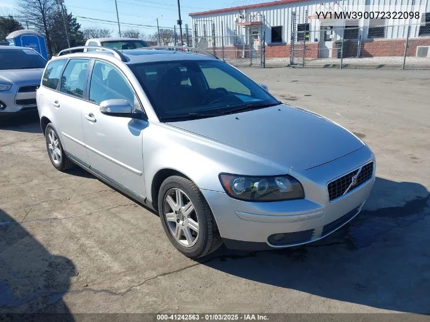 2007 Volvo V50 2.4I VIN: YV1MW390072322098 Lot: 41242563