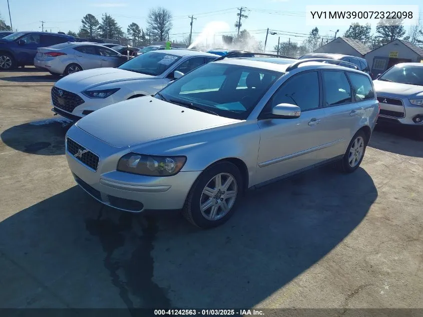 2007 Volvo V50 2.4I VIN: YV1MW390072322098 Lot: 41242563