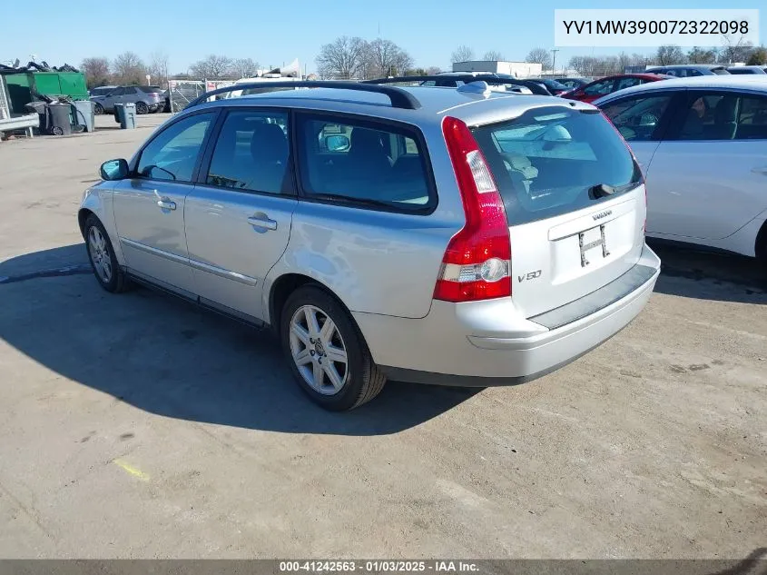 2007 Volvo V50 2.4I VIN: YV1MW390072322098 Lot: 41242563