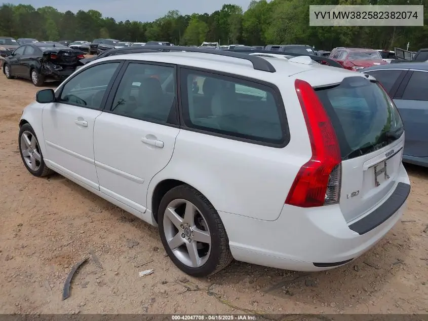 2008 Volvo V50 2.4I VIN: YV1MW382582382074 Lot: 42047708