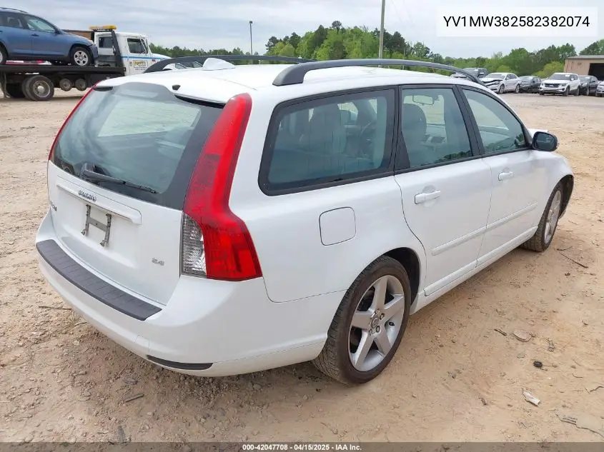 2008 Volvo V50 2.4I VIN: YV1MW382582382074 Lot: 42047708