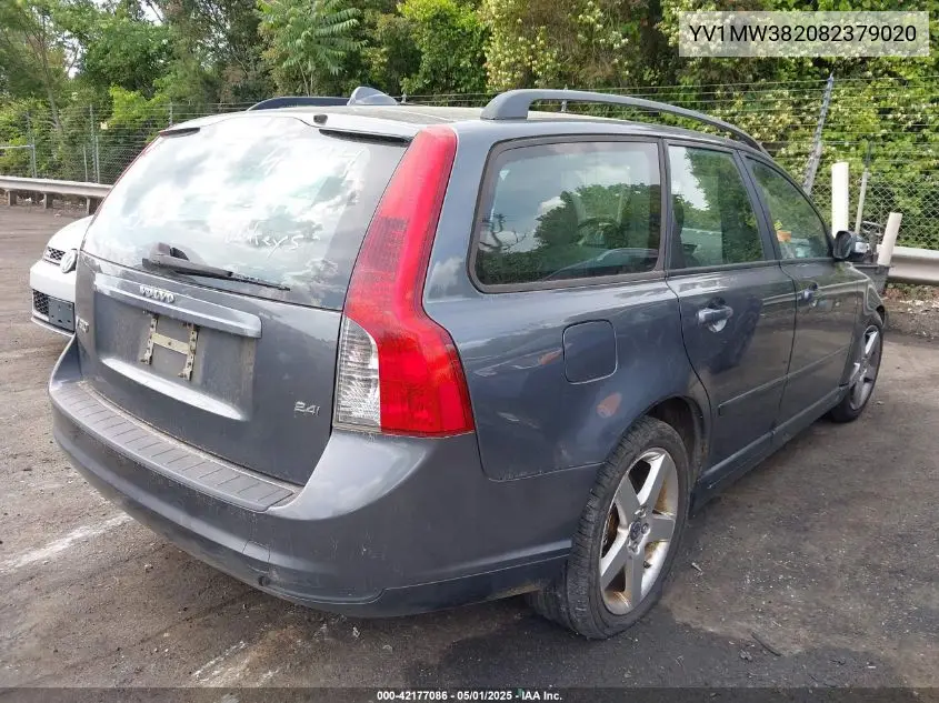 2008 Volvo V50 2.4I VIN: YV1MW382082379020 Lot: 42177086