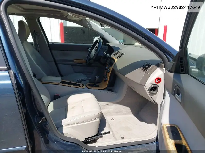 2008 Volvo V50 2.4I VIN: YV1MW382982417649 Lot: 42221607
