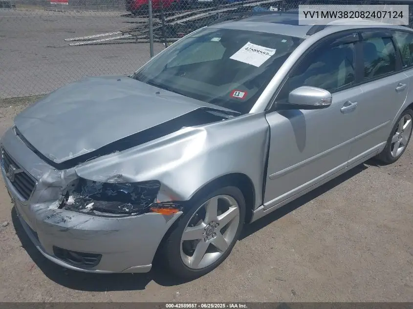 2008 Volvo V50 2.4I VIN: YV1MW382082407124 Lot: 42589557
