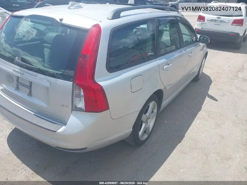 2008 Volvo V50 2.4I VIN: YV1MW382082407124 Lot: 42589557