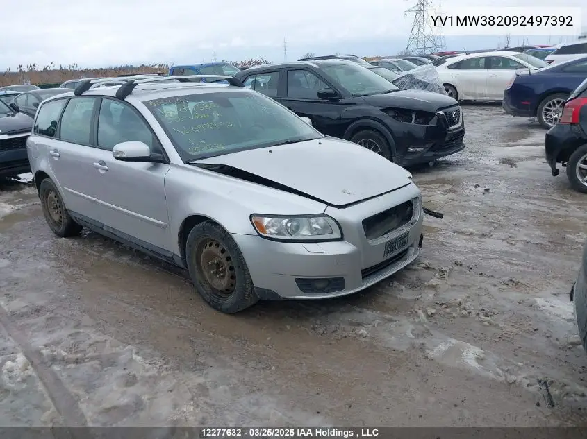 2009 Volvo V50 2.4I VIN: YV1MW382092497392 Lot: 12277632