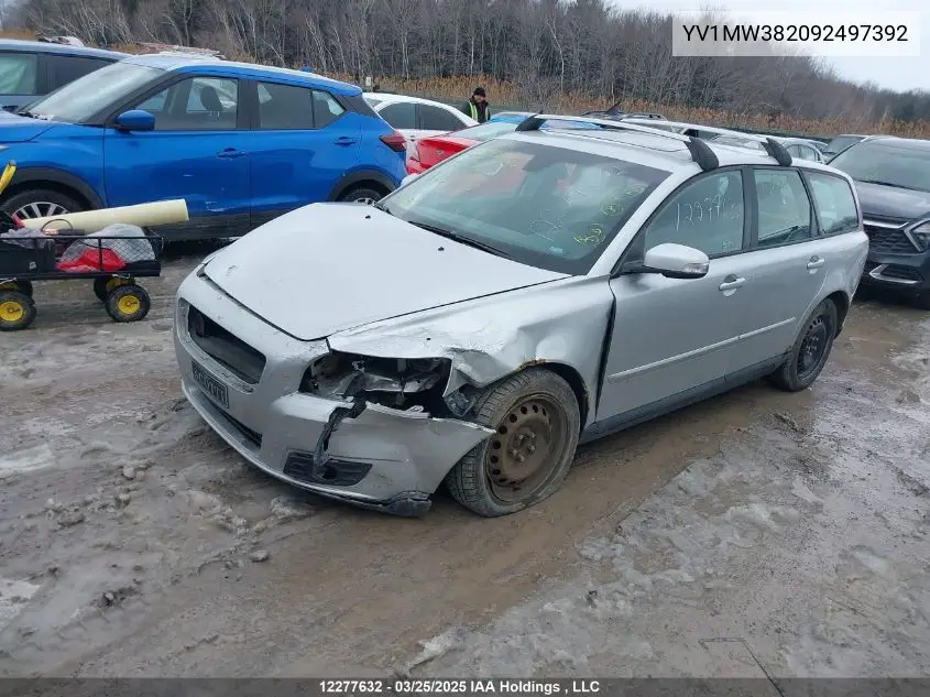 2009 Volvo V50 2.4I VIN: YV1MW382092497392 Lot: 12277632