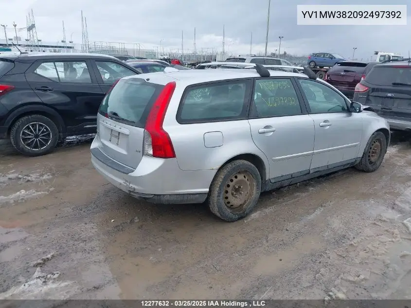 2009 Volvo V50 2.4I VIN: YV1MW382092497392 Lot: 12277632